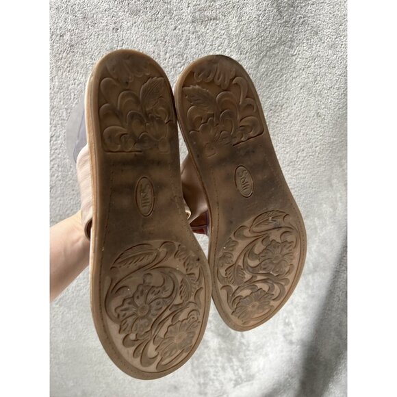 Sofft Women's 10 M Essie Tapioca Soft Leather Pale Pink Sandals Flip Flops - Picture 6 of 7